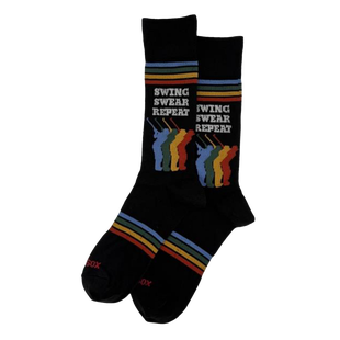Men's Swing Swear Repeat Crew Sock HOTSOX