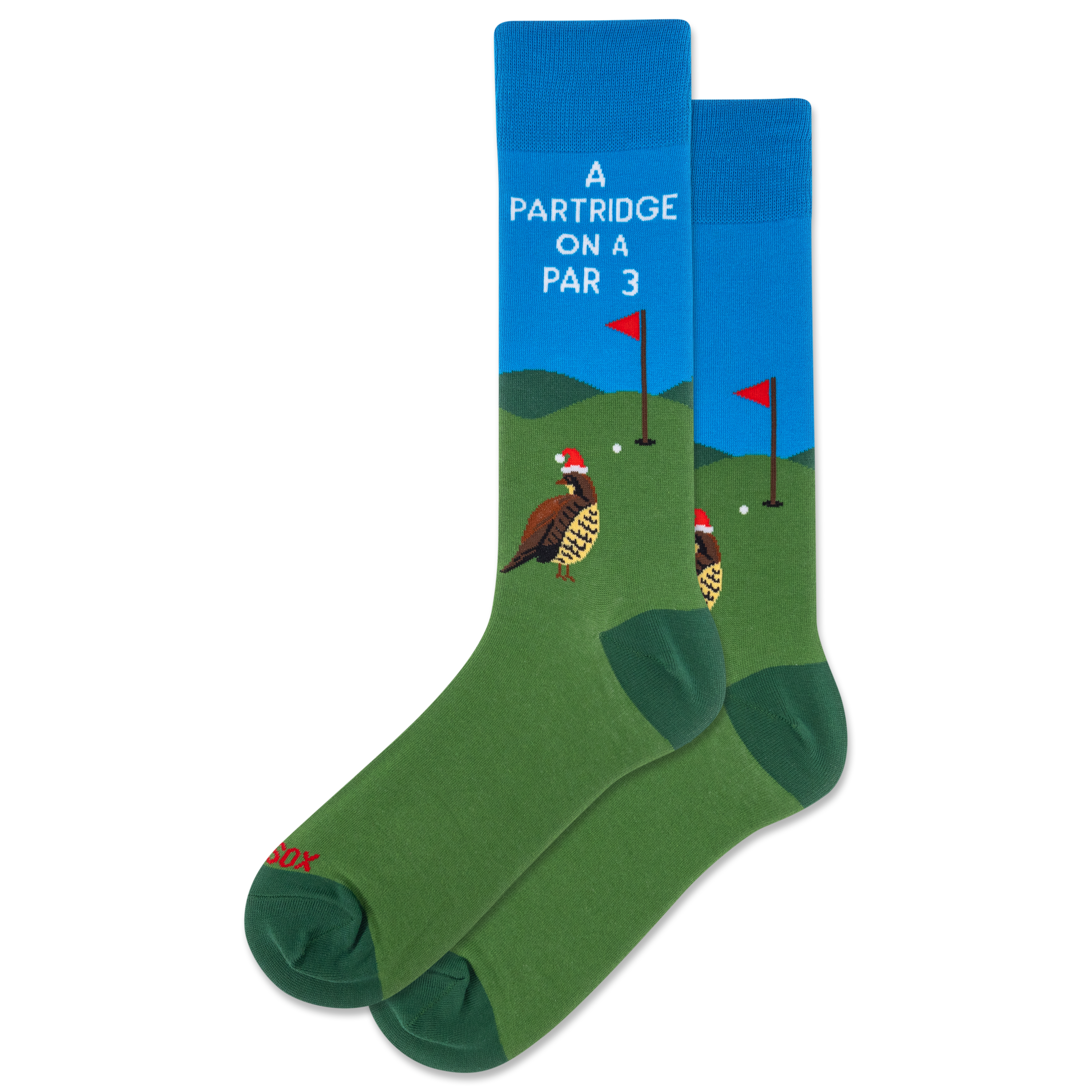 Men's A Partridge on a Par 3 Crew Sock