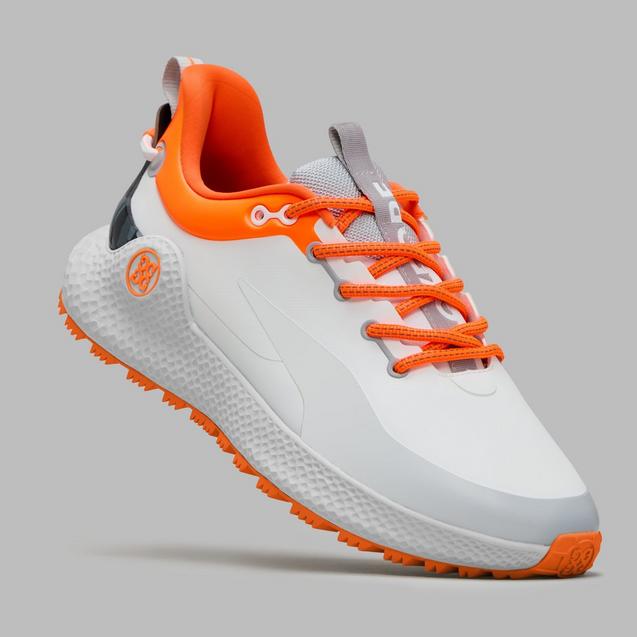 Men's MG4+ O2 Spikeless Golf Shoe - White/Orange | G/FORE | Golf