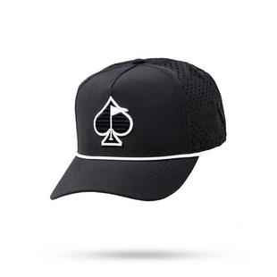 Men's Perforated Rope Cap - Black PINS & ACES