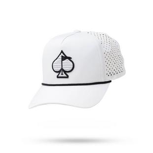 Men's Perforated Rope Cap - White PINS & ACES