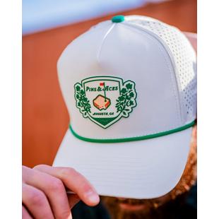Men's Pimento Crest Perforated Rope Cap - White PINS & ACES