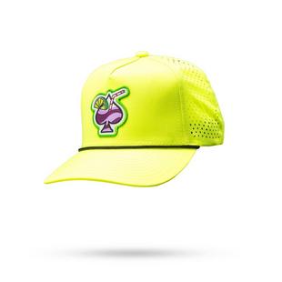 Men's Transfusion Perforated Rope Cap - Highlighter Yellow PINS & ACES