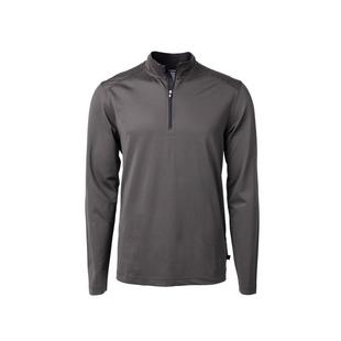 Men's Virtue Eco Pique Micro Stripe 1/4 Zip Sweater CUTTER & BUCK