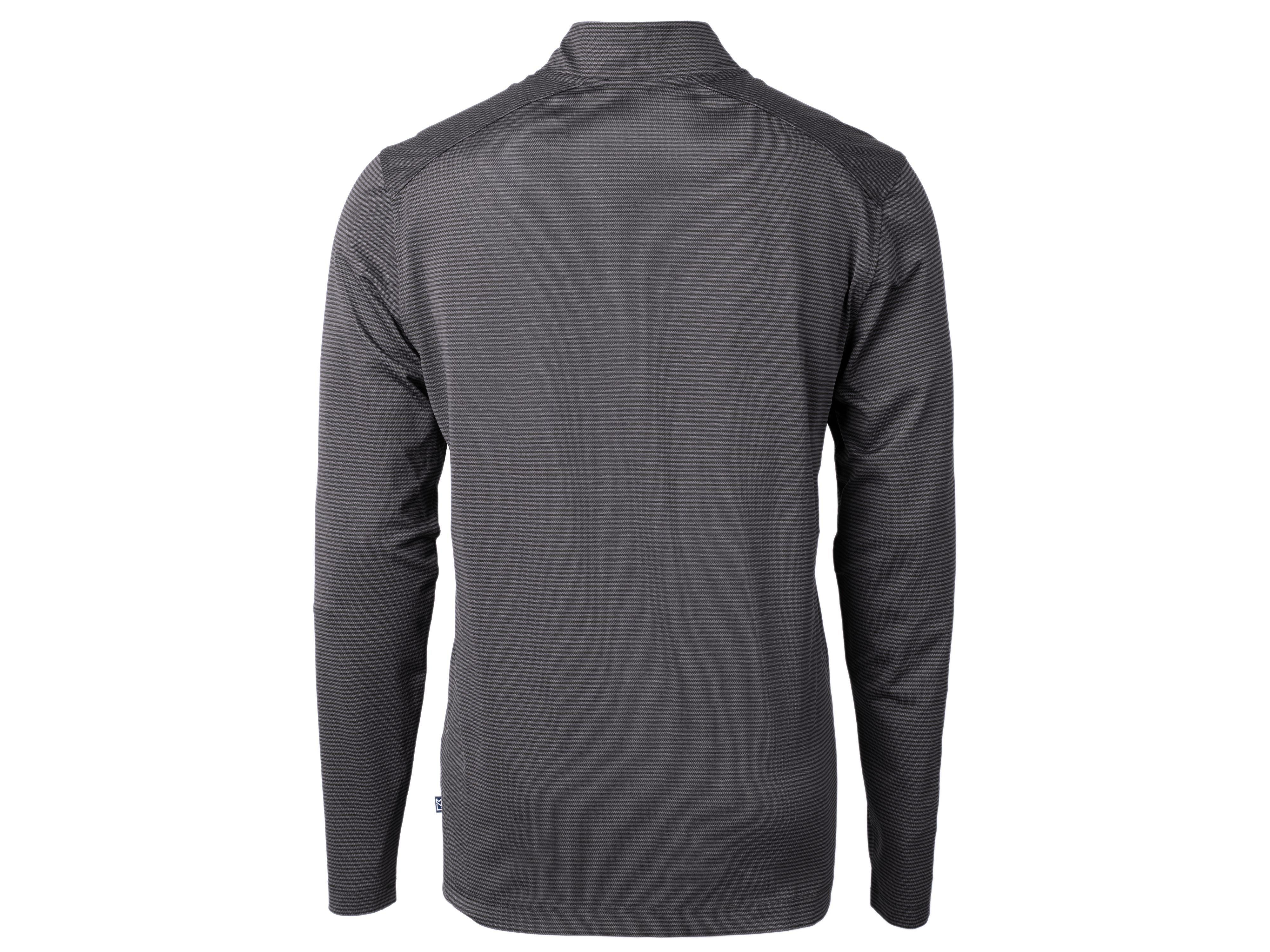 Men's Virtue Eco Pique Micro Stripe 1/4 Zip Sweater