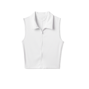 Polo sans manches &agrave; glissi&egrave;re Moveknit Rib pour femmes TRAVISMATHEW