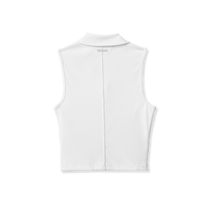 Polo sans manches &agrave; glissi&egrave;re Moveknit Rib pour femmes TRAVISMATHEW