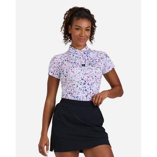 Women's Paint Splatter 3 Short Sleeve Polo BAD BIRDIE
