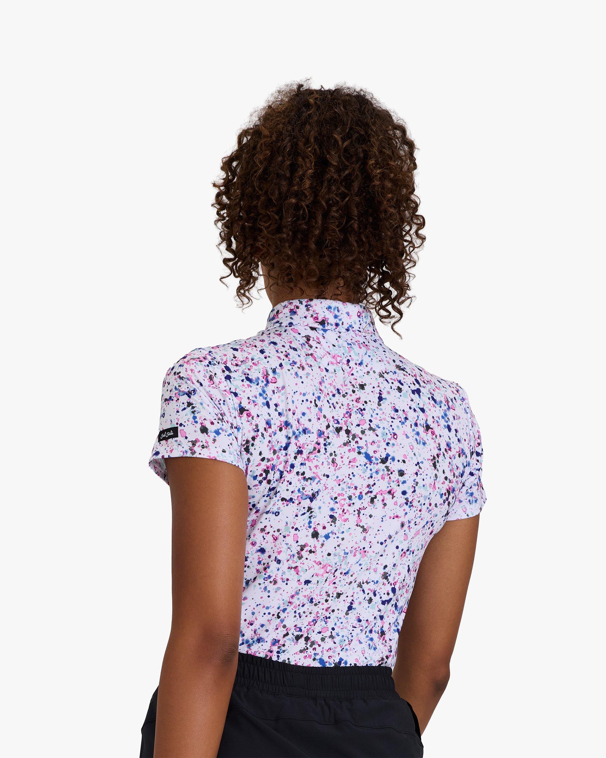 Women's Paint Splatter 3 Short Sleeve Polo
