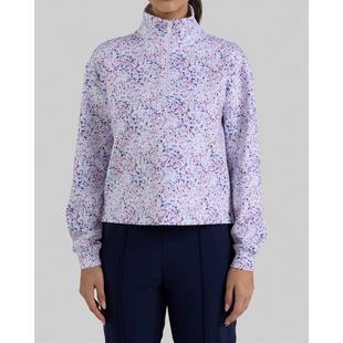 Women's At Ease Paint Splatter 1/4 Zip Sweater BAD BIRDIE