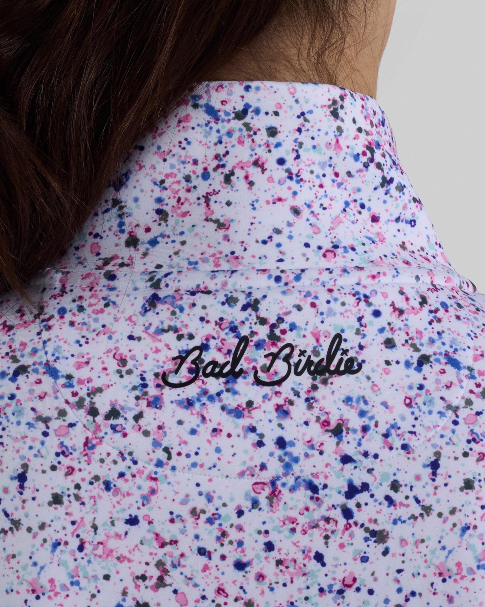 Women's At Ease Paint Splatter 1/4 Zip Sweater