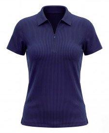 Women's Ribbed Short Sleeve Polo