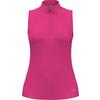 Women's Ribbed Zip Mock Sleeveless Top