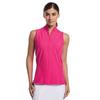 Women's Ribbed Zip Mock Sleeveless Top