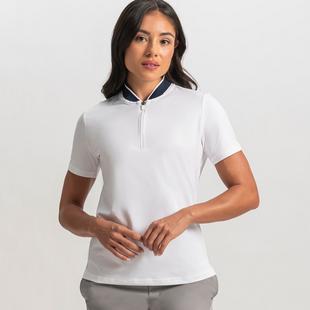 Women's Zip Blade Collar Short Sleeve Polo FOOTJOY