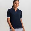 Women's Texture Knit Short Sleeve Polo