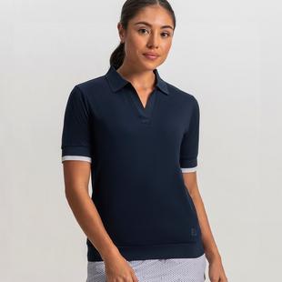 Polo &agrave; manches courtes en tricot textur&eacute; pour femmes FOOTJOY