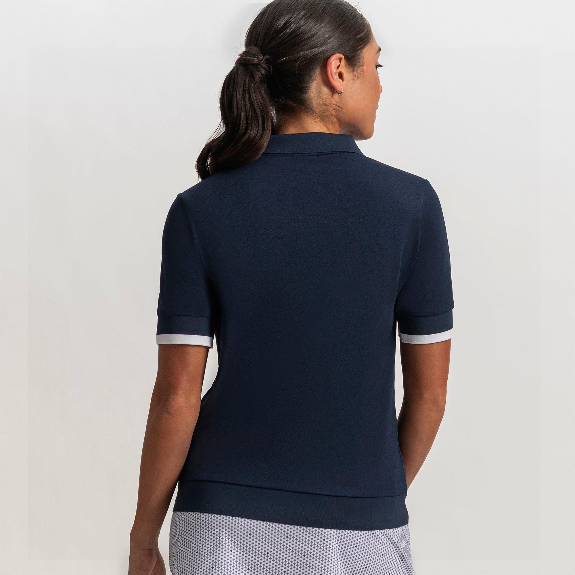 Women's Texture Knit Short Sleeve Polo