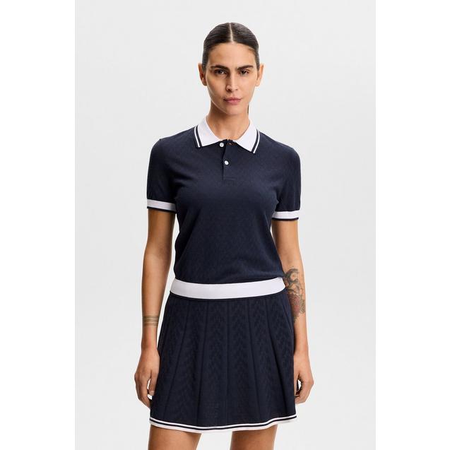 トップス Pedestal polo tee jellyyabashi dab Women's Polly Pointelle Short Sleeve Polo | J LINDEBERG | Shirts
