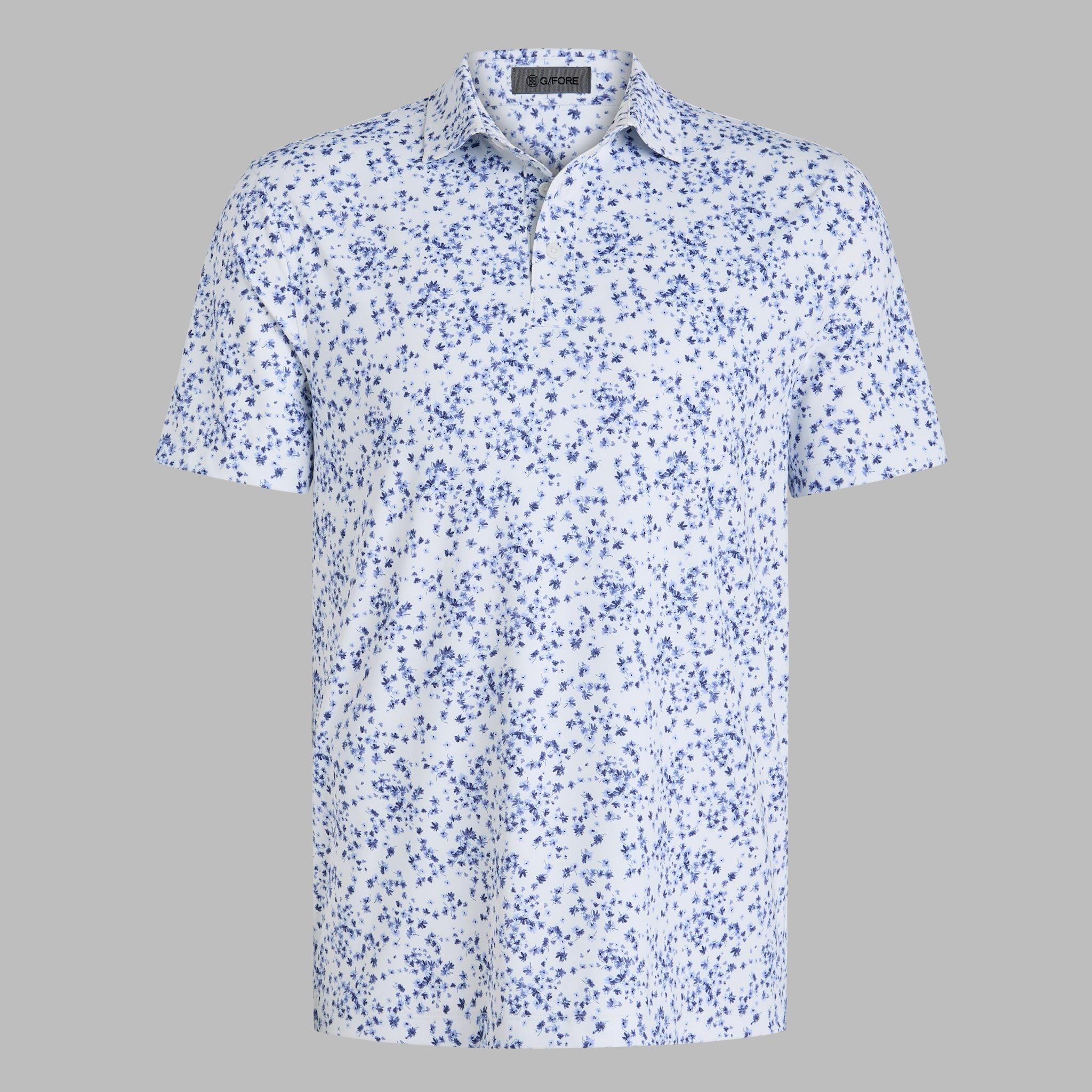 Men's Floral Print Fine Short Sleeve Polo