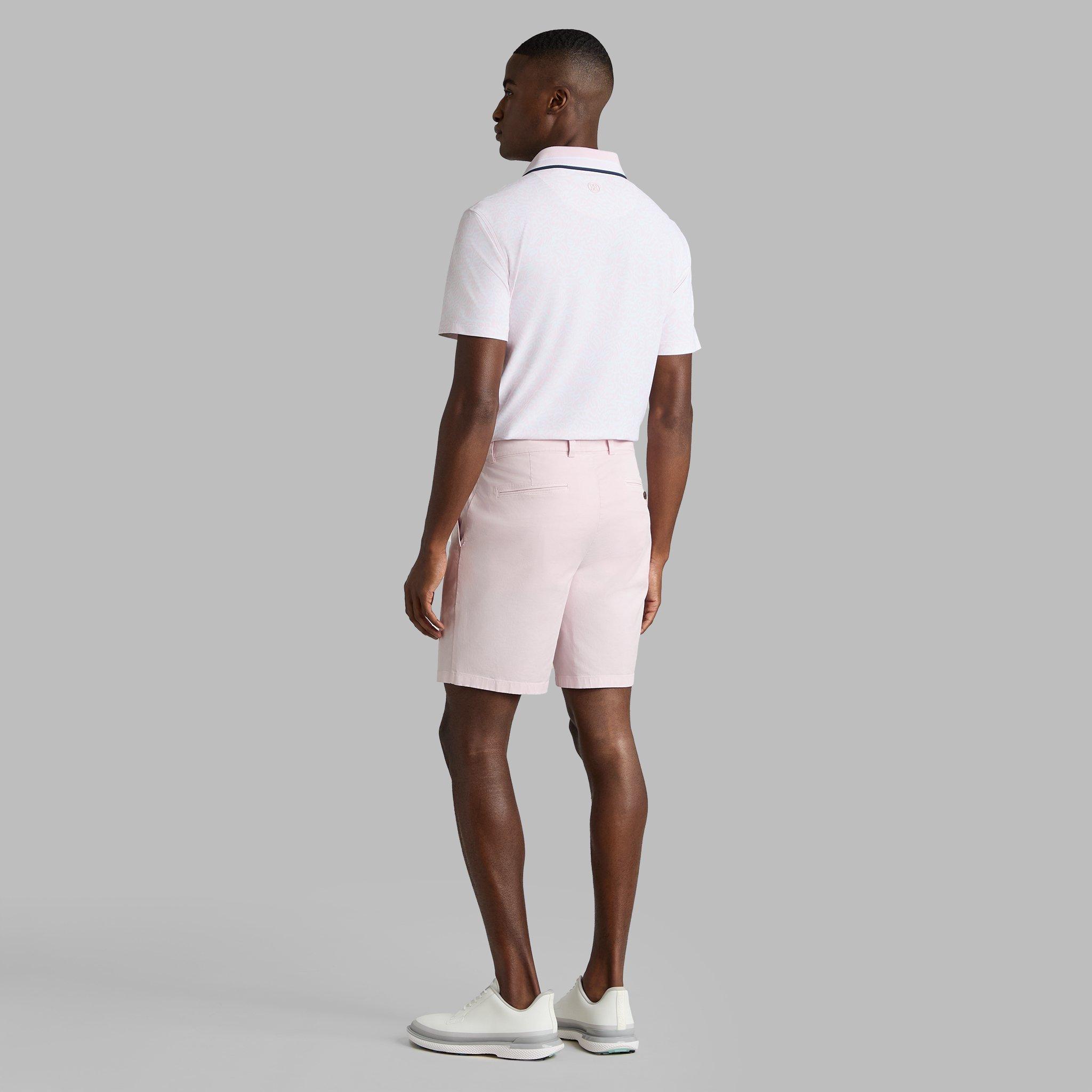 Men's White Board Short Sleeve Polo