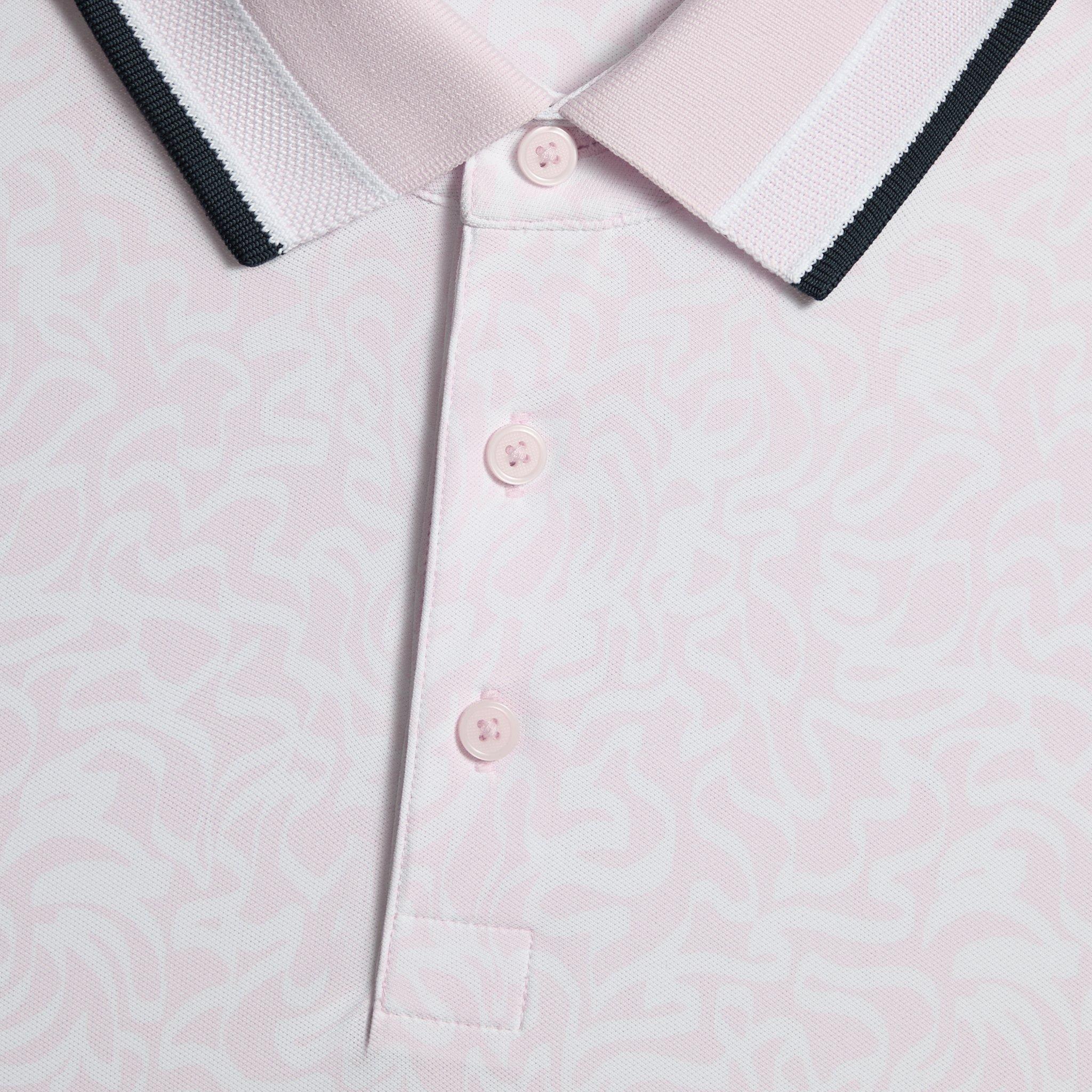 Men's White Board Short Sleeve Polo