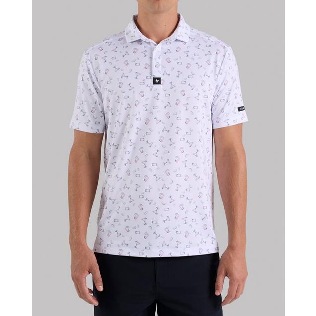 Men's One More Please Short Sleeve Polo BAD BIRDIE