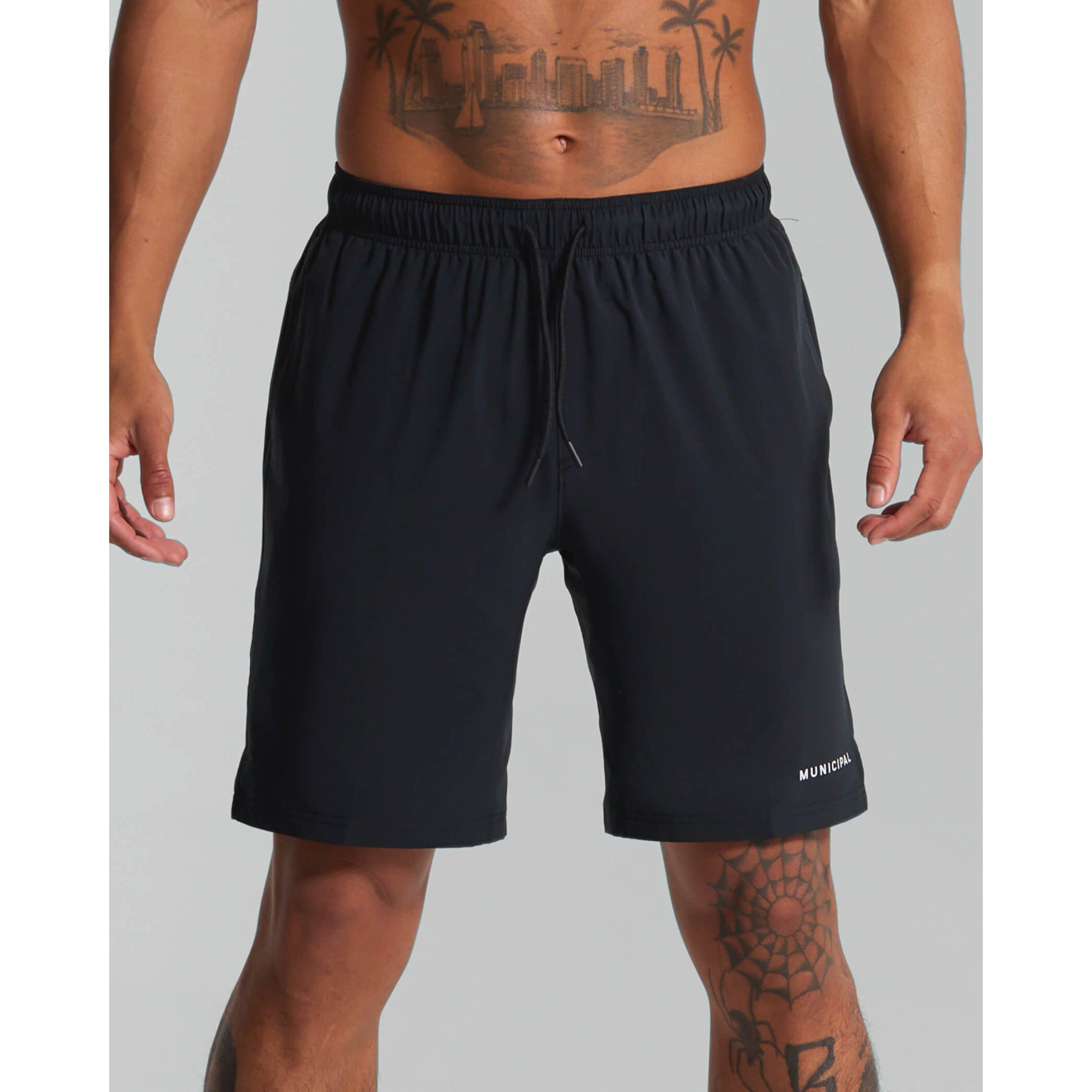 Municipal | Men's Sport Utility Shorts 2 9" Shorts, Black, Size Medium