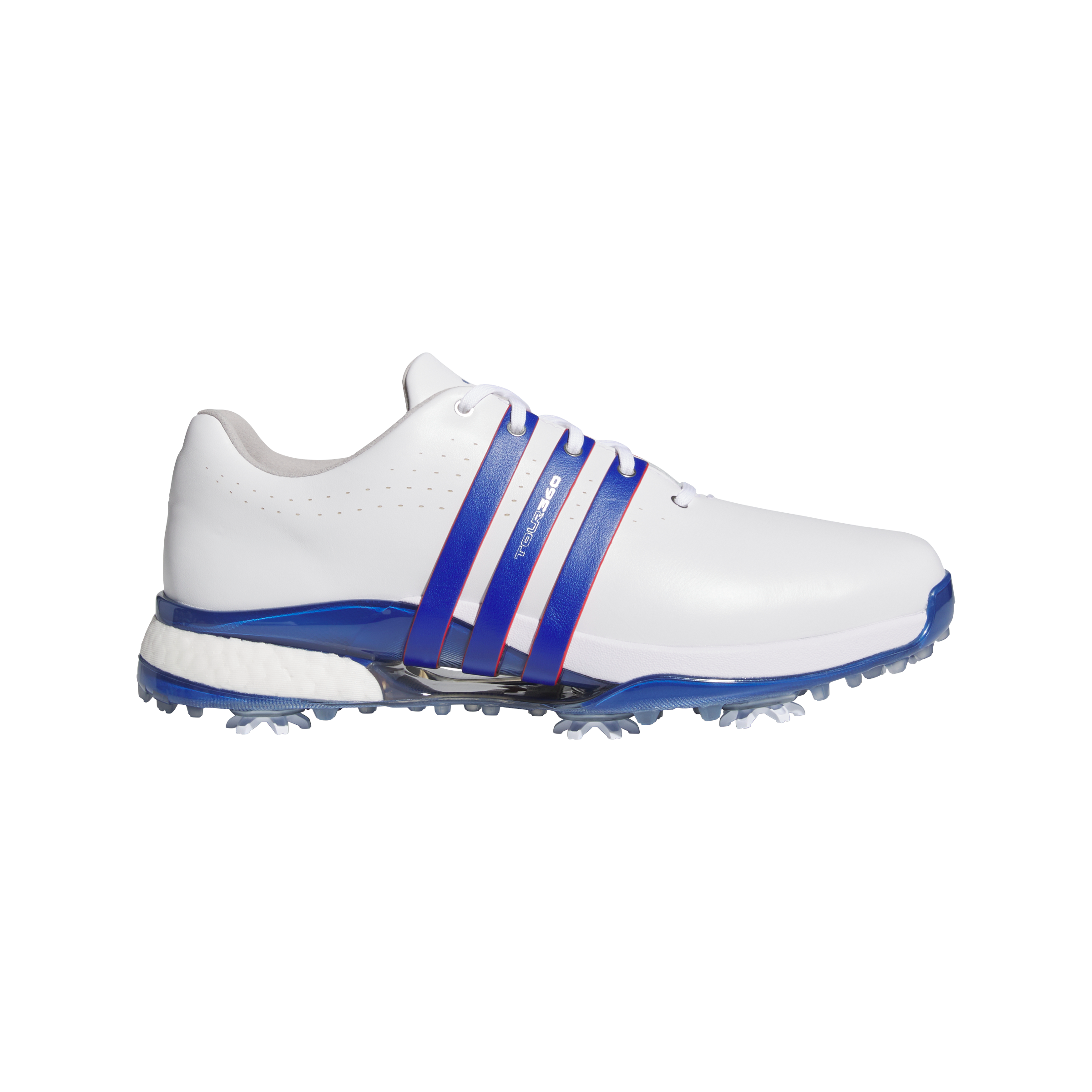 Men's Tour360 Spiked Golf Shoe - White/Blue/Red