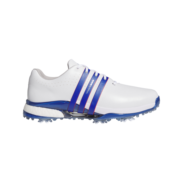 Men's Tour360 Spiked Golf Shoe - White/Blue/Red ADIDAS