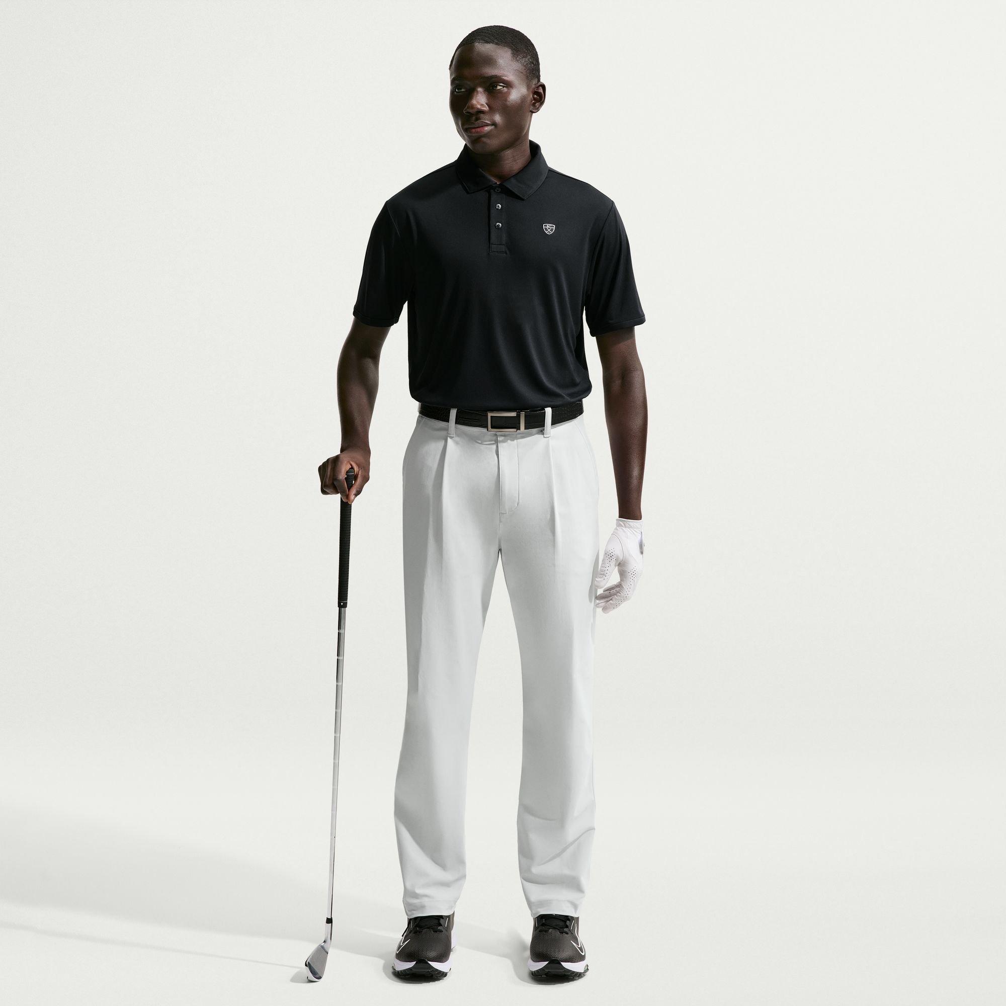 Nike | Men's Dri-FIT PAR5 Solid Short Sleeve Polo Shirt | in Black, Size Smallmall, Size Small