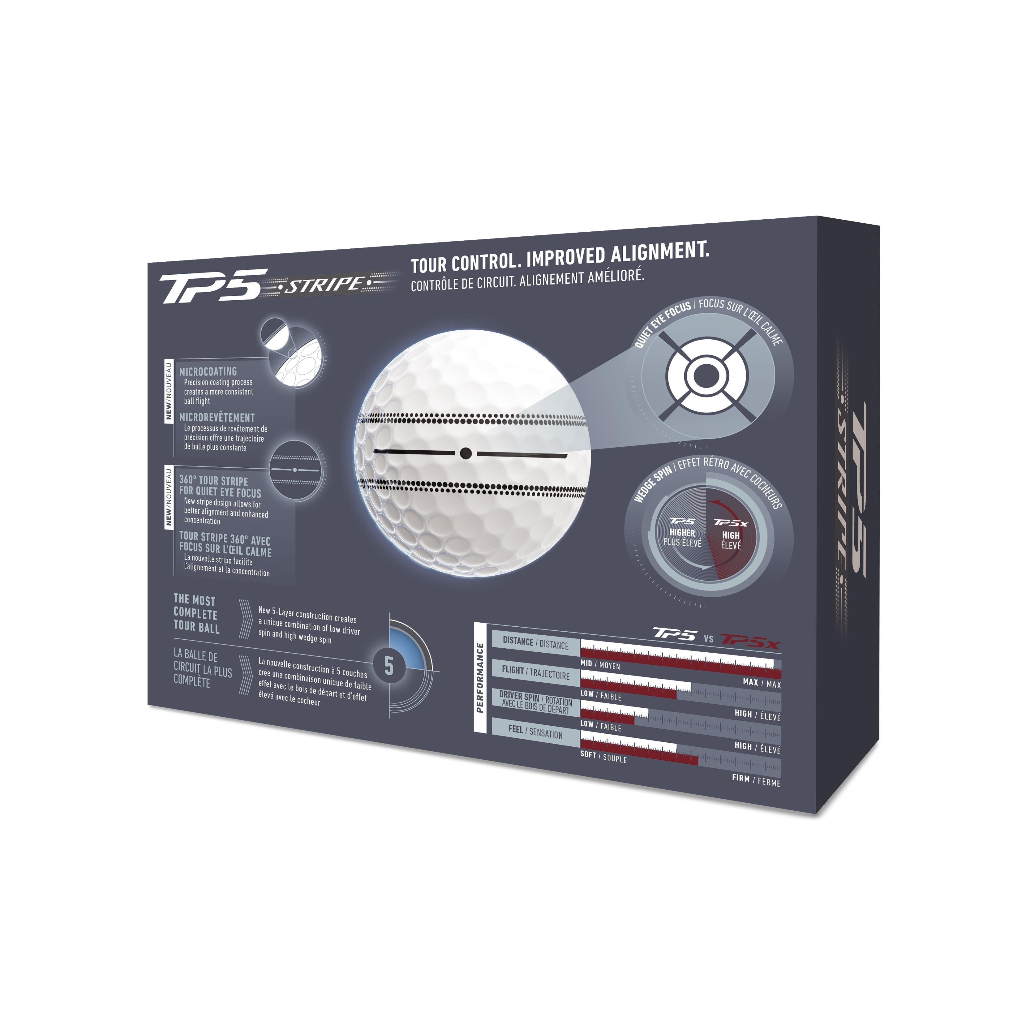 TP5 Golf Balls - Stripe