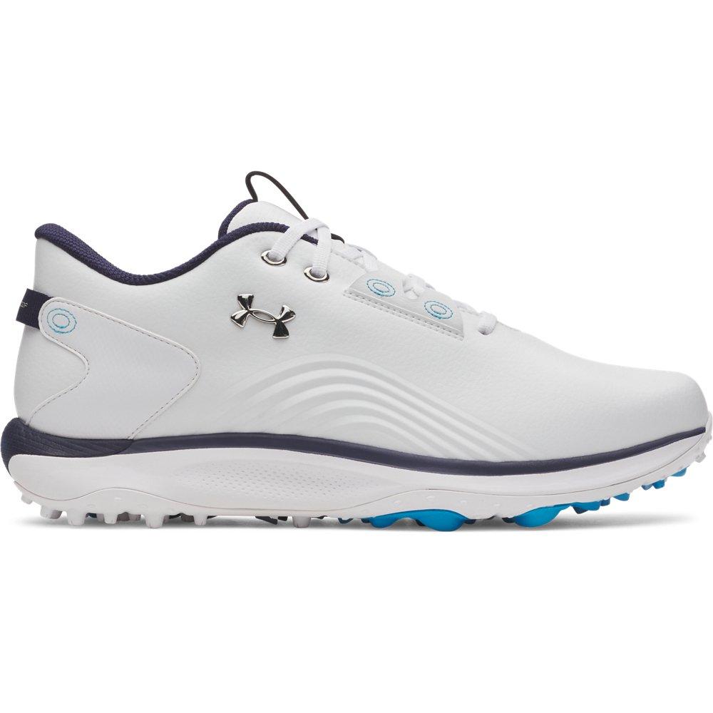 Under Armour | Men's Drive Fade 2 SL Spikeless Golf Shoe - White/Blue | in Blue/White, Size 10.5