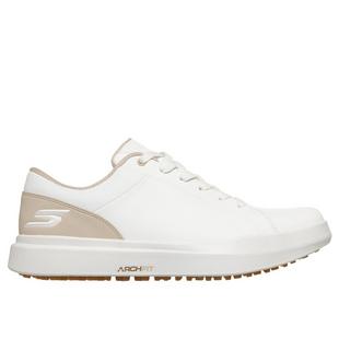 Chaussures Go Golf Drive 6 sans crampons pour hommes - Blanc/Tan SKECHERS