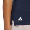 Women's Solid Ottoman Sleeveless Polo