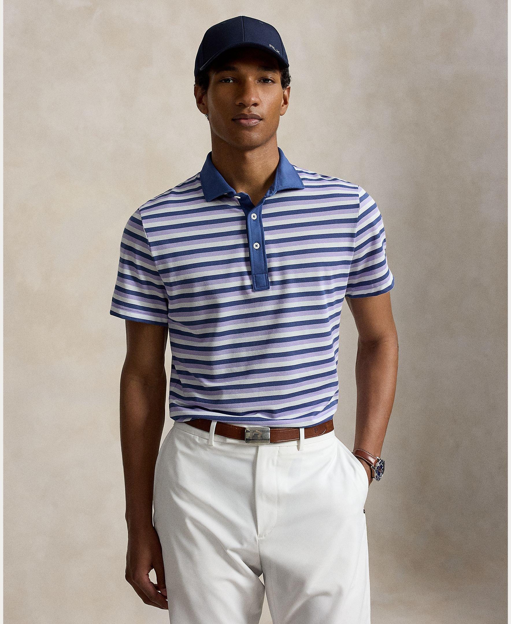 Men's Tour Pique Contrast Collar Short Sleeve Polo