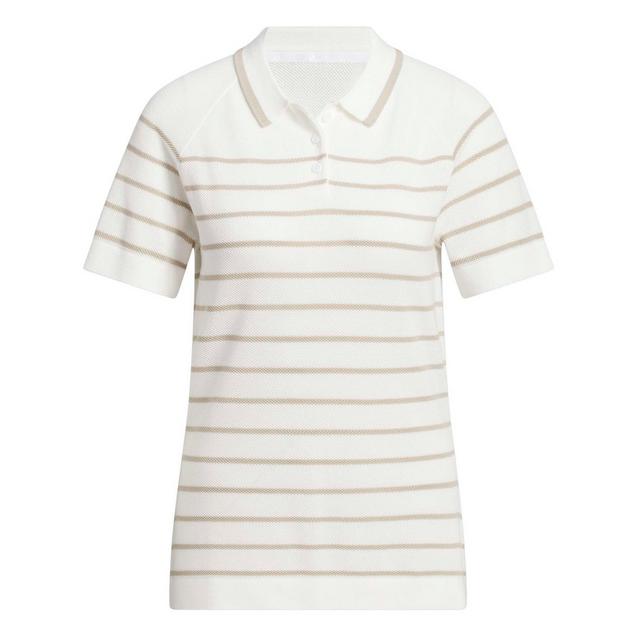 Women's Ultimate365 Stripe Knit Short Sleeve Polo ADIDAS