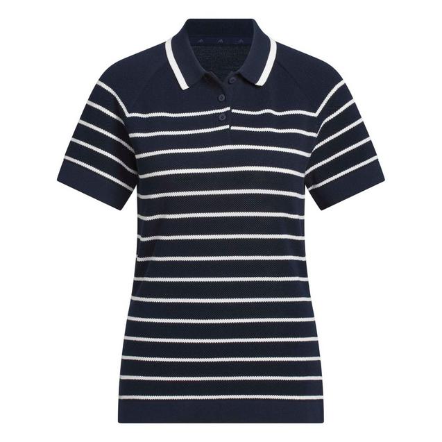 Women's Ultimate365 Stripe Knit Short Sleeve Polo ADIDAS