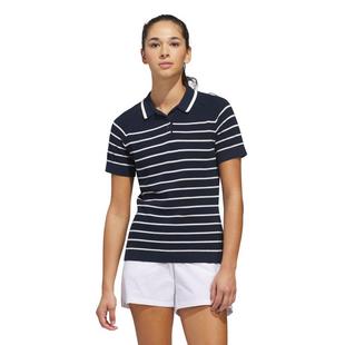Women's Ultimate365 Stripe Knit Short Sleeve Polo ADIDAS