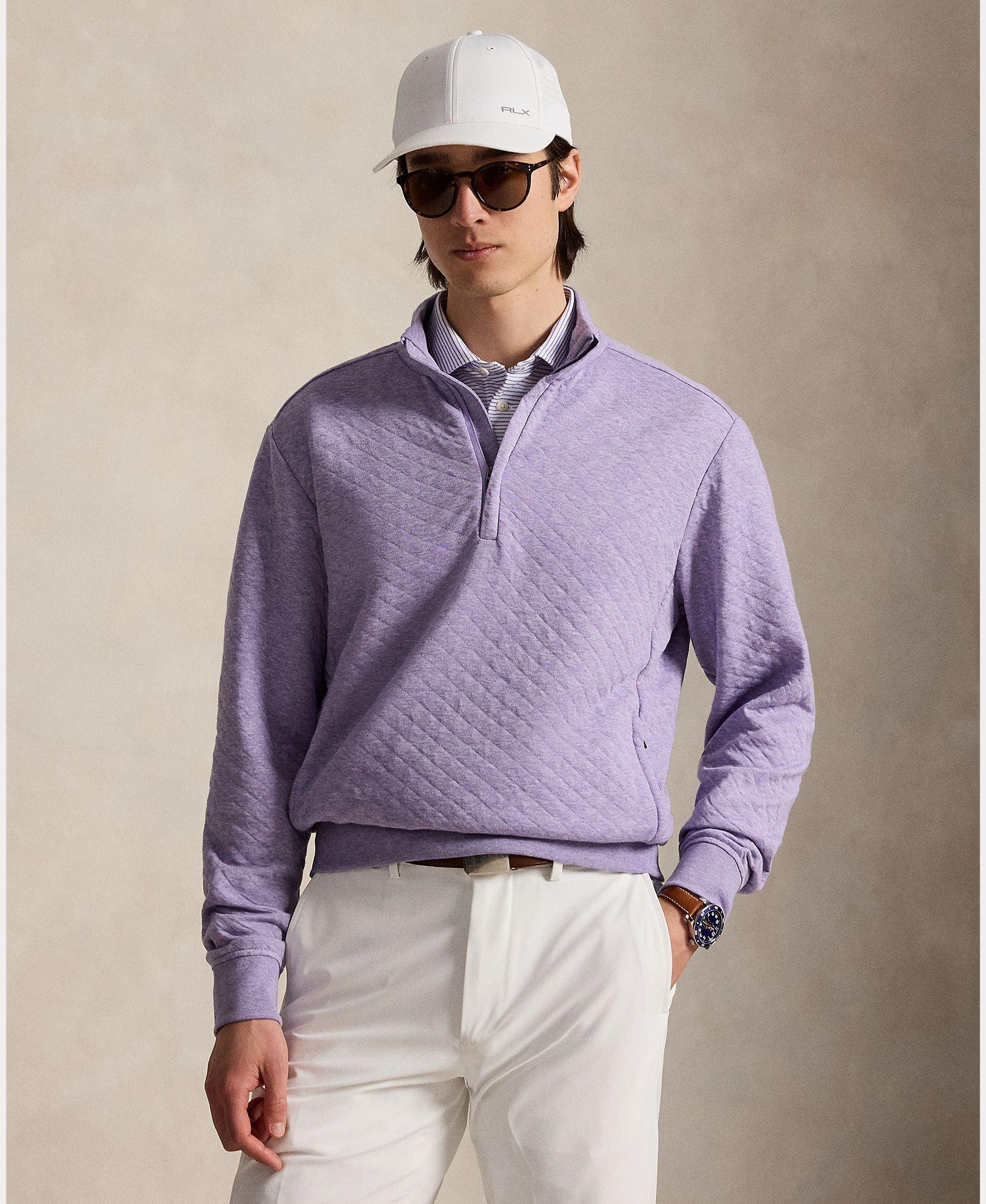 Men's Quilted Double Knit 1/2 Zip Pullover