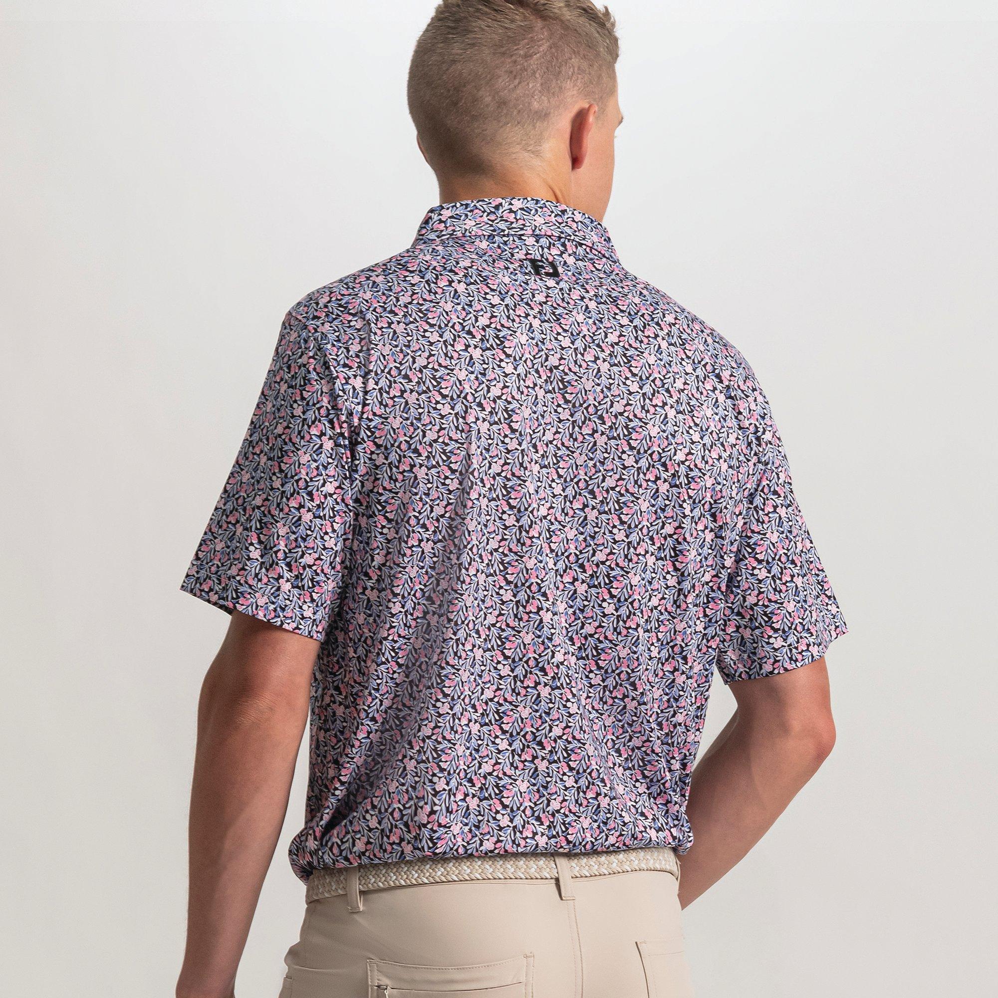 Men's Meadow Print Lisle Short Sleeve Polo