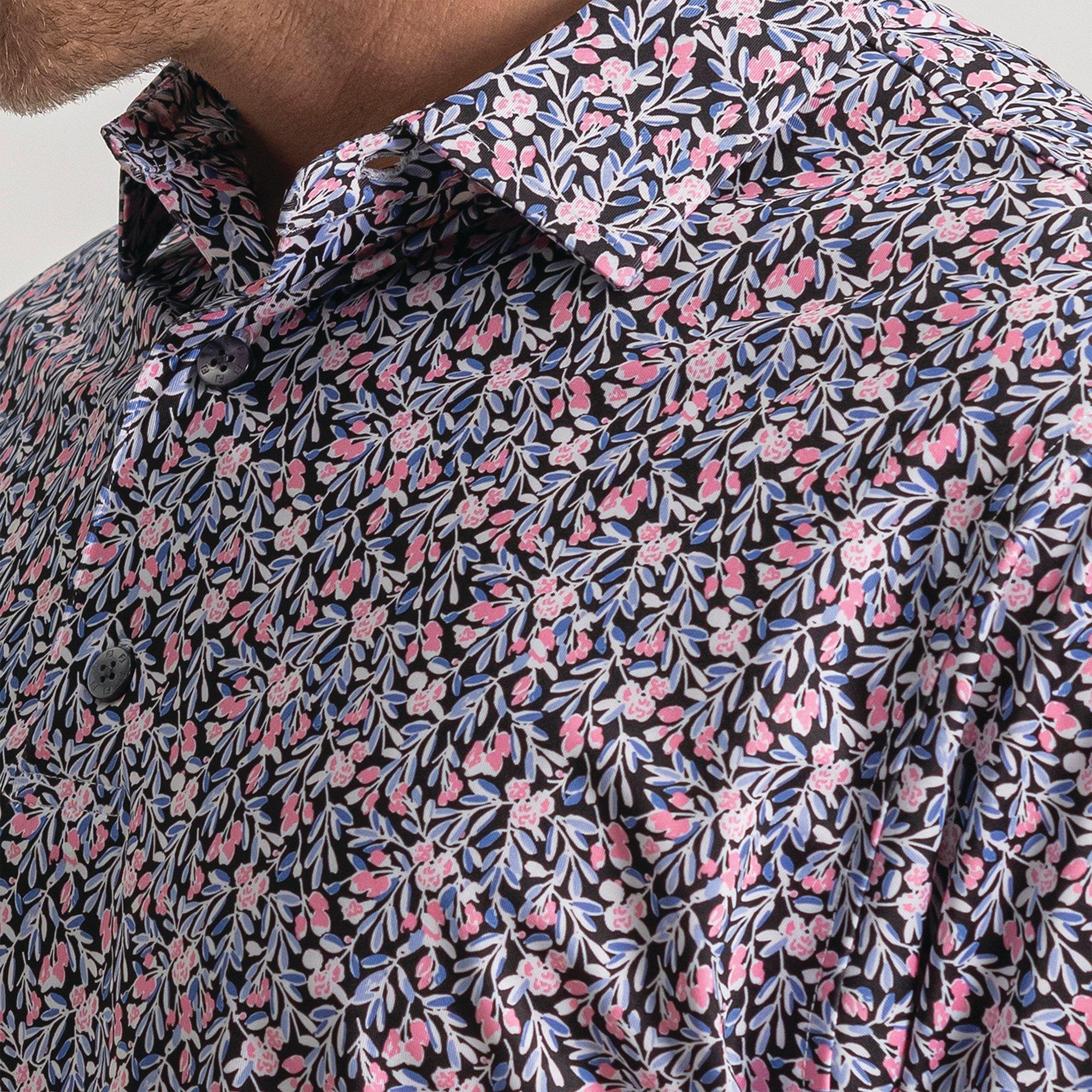 Men's Meadow Print Lisle Short Sleeve Polo