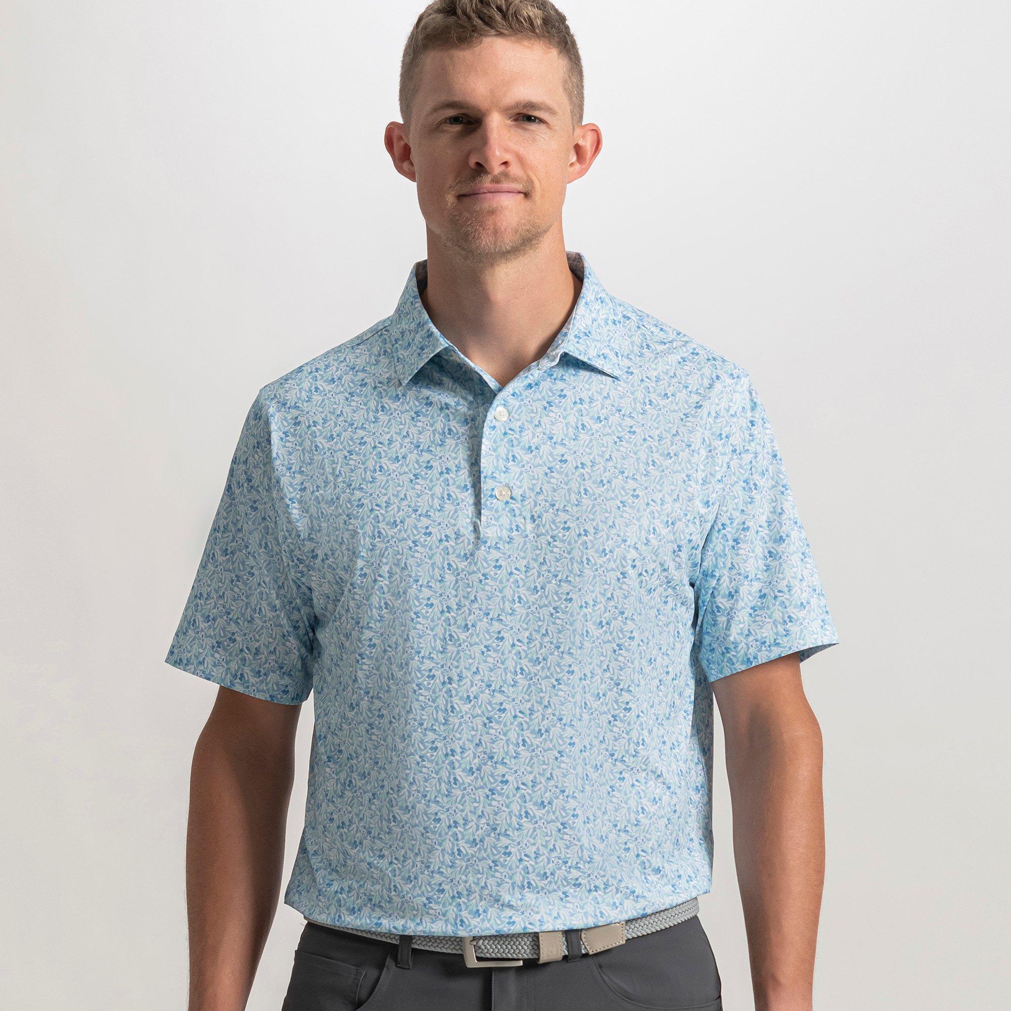 Men's Meadow Print Lisle Short Sleeve Polo
