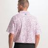 Men's Watercolour Floral Print Pique Short Sleeve Polo