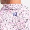 Men's Watercolour Floral Print Pique Short Sleeve Polo