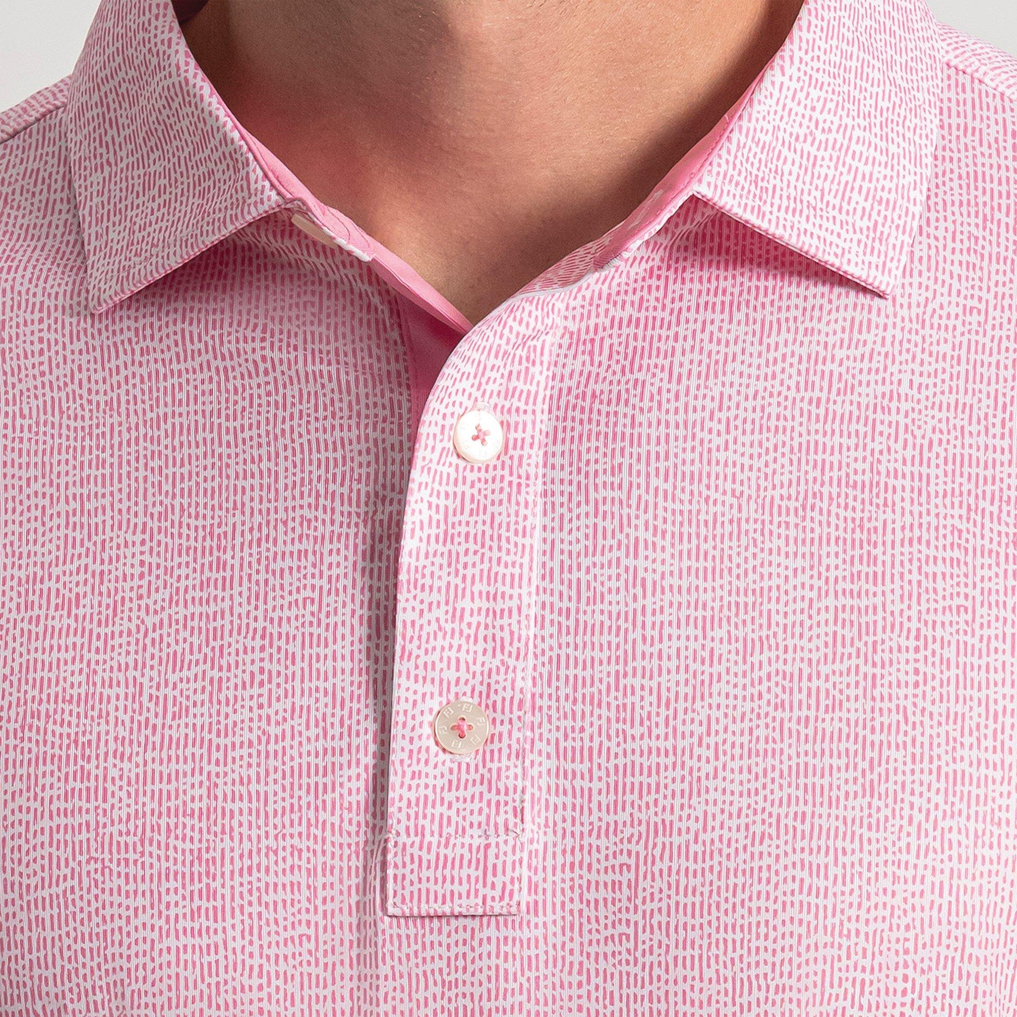 Men's Seersucker Print Lisle Short Sleeve Polo