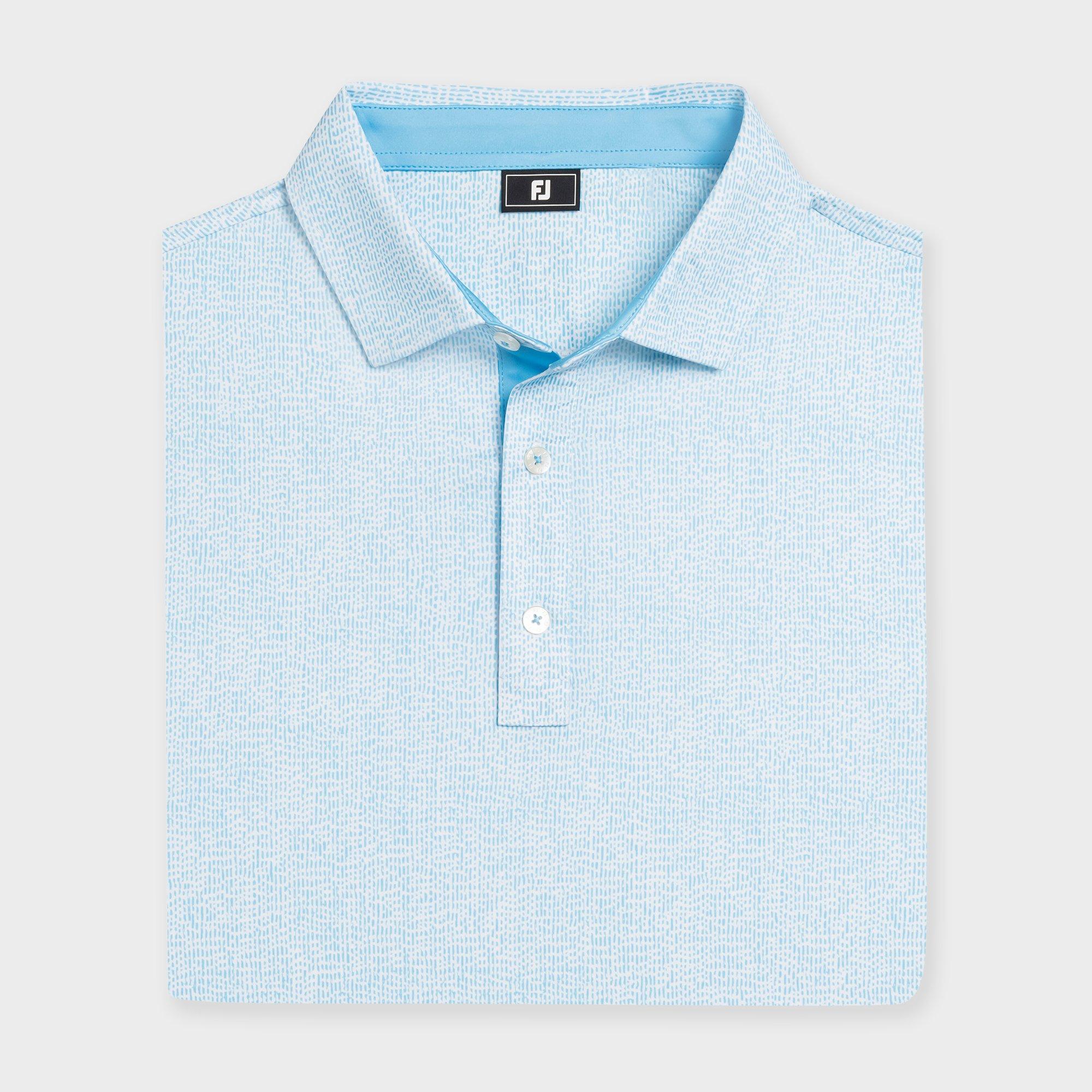 Men's Seersucker Print Lisle Short Sleeve Polo