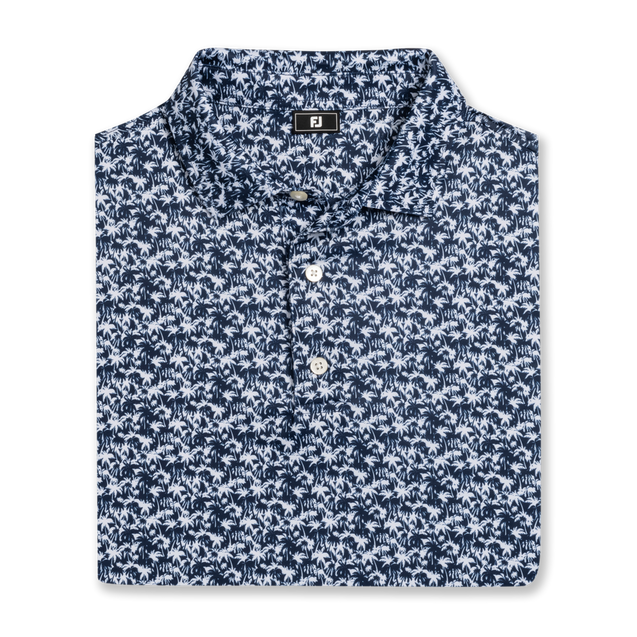 Men's Hidden Palm Print Lisle Short Sleeve Polo FOOTJOY
