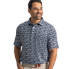 Men's Hidden Palm Print Lisle Short Sleeve Polo