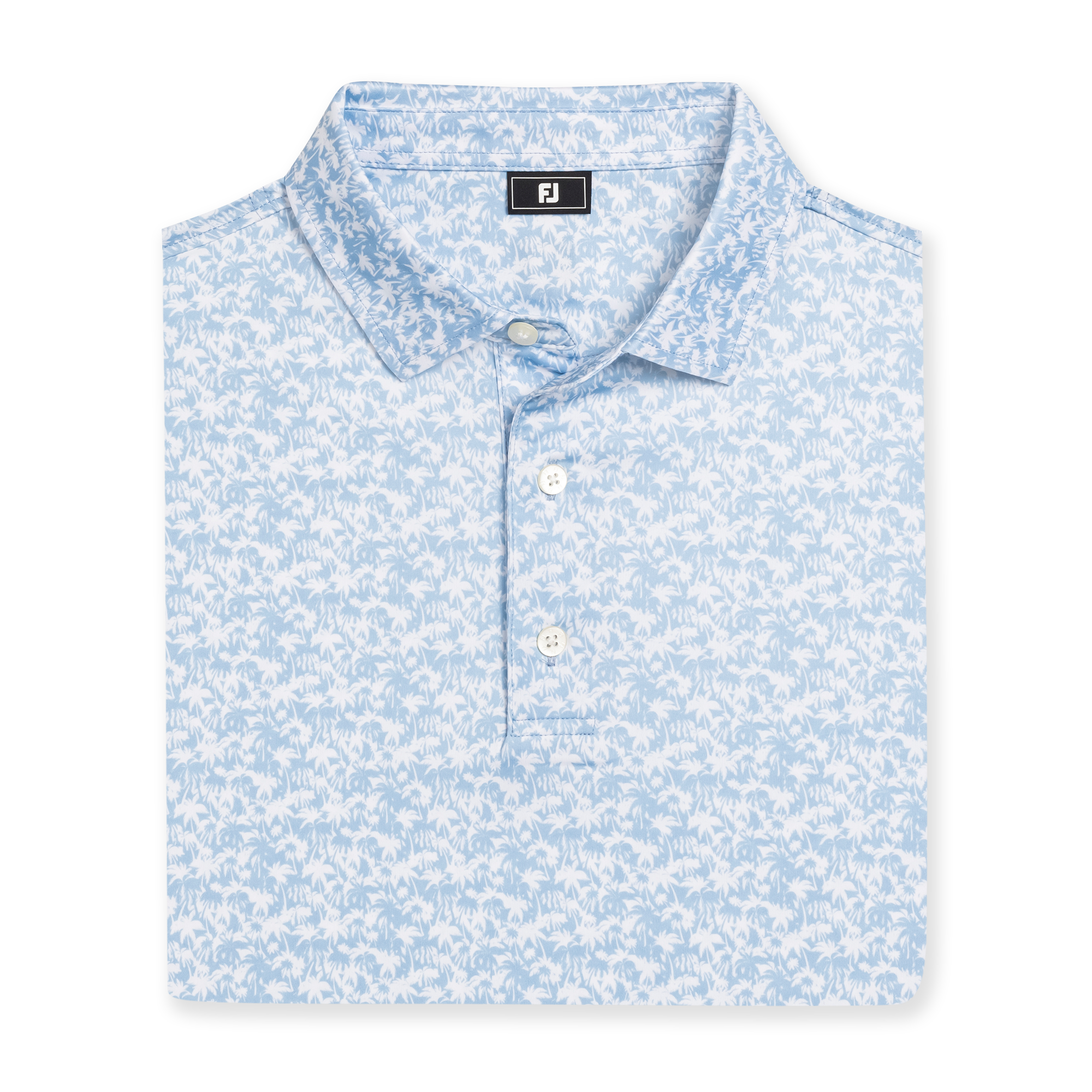 Men's Hidden Palm Print Lisle Short Sleeve Polo